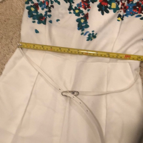 So unique! White jumpsuit with floral detail! Bnwt - Picture 8 of 9